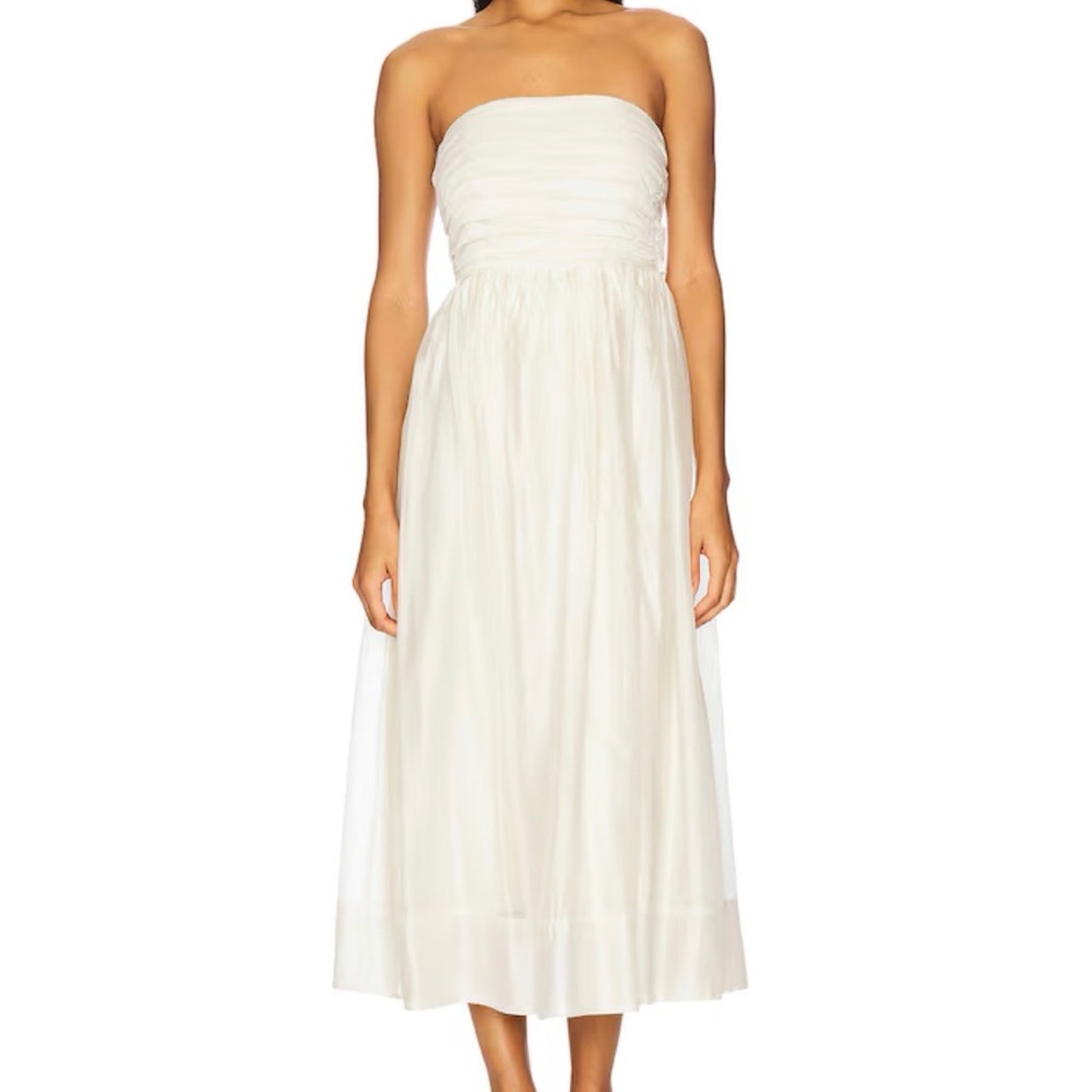 Astr Strapless White Dress